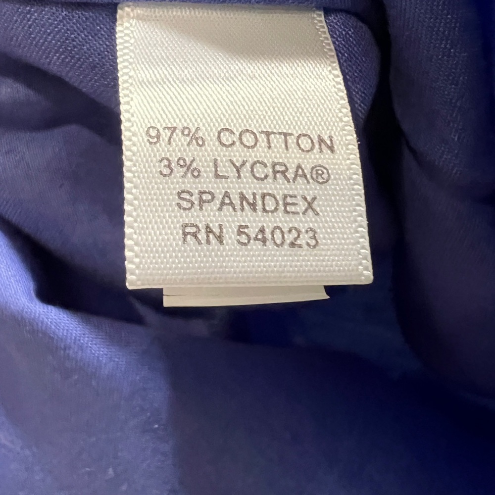 Banana Republic Non-Iron Fitted Shirt Dark Periwinkle Blue 12P - Picture 4 of 7